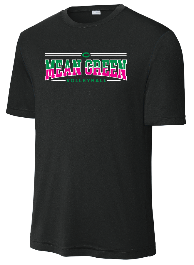 2025 - Mean Green Volleyball Black Shirt short sleeve
