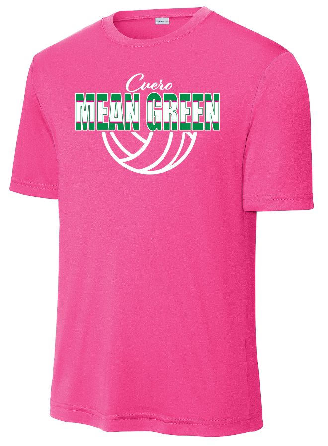 2025 - Mean Green Volleyball Pink Shirt short sleeve