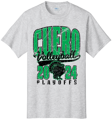 2024 - Cuero Lady Gobbler Volleyball Playoff Gear - Ash Gray