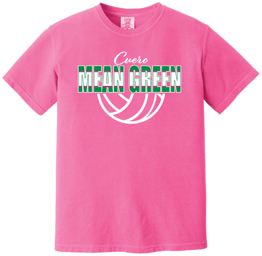 2025 - Mean Green Volleyball Pink Shirt short sleeve
