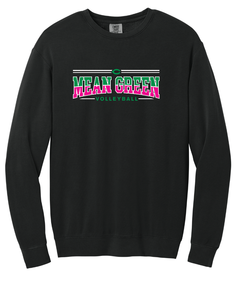 2025 - Mean Green Volleyball Black Shirt Long sleeve