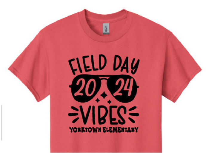 2024 Coral Silk - 2ND Grade Yorktown Elementary Field Day shirt
