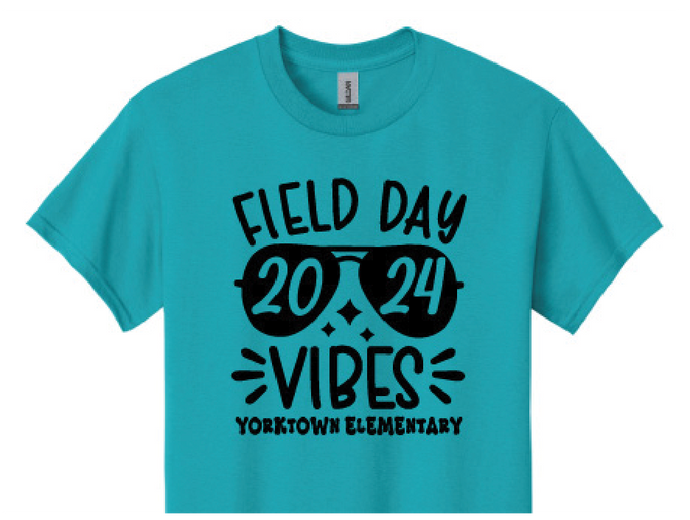 2024 Tropical Blue - 4TH Grade Yorktown Elementary Field Day shirt