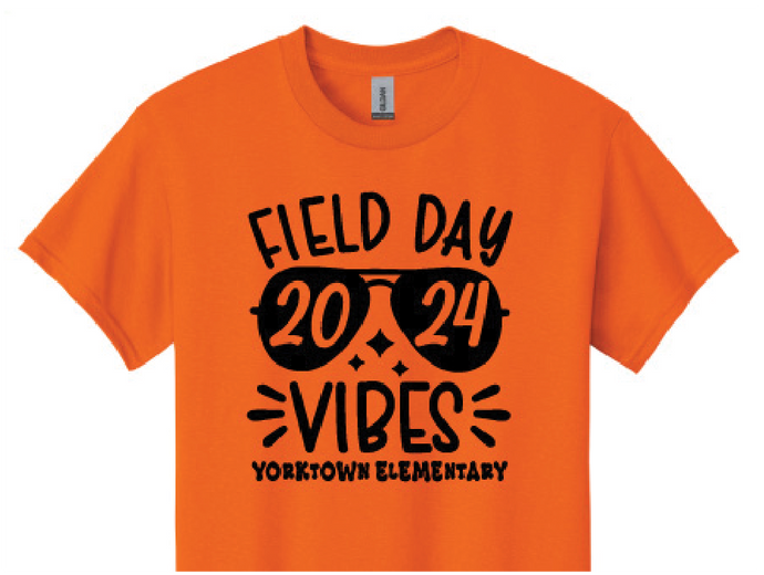 2024 safety orange - Pre-K3 Yorktown Elementary Field Day shirt