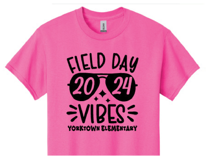 2024 safety pink - Pre-K4 Yorktown Elementary Field Day shirt