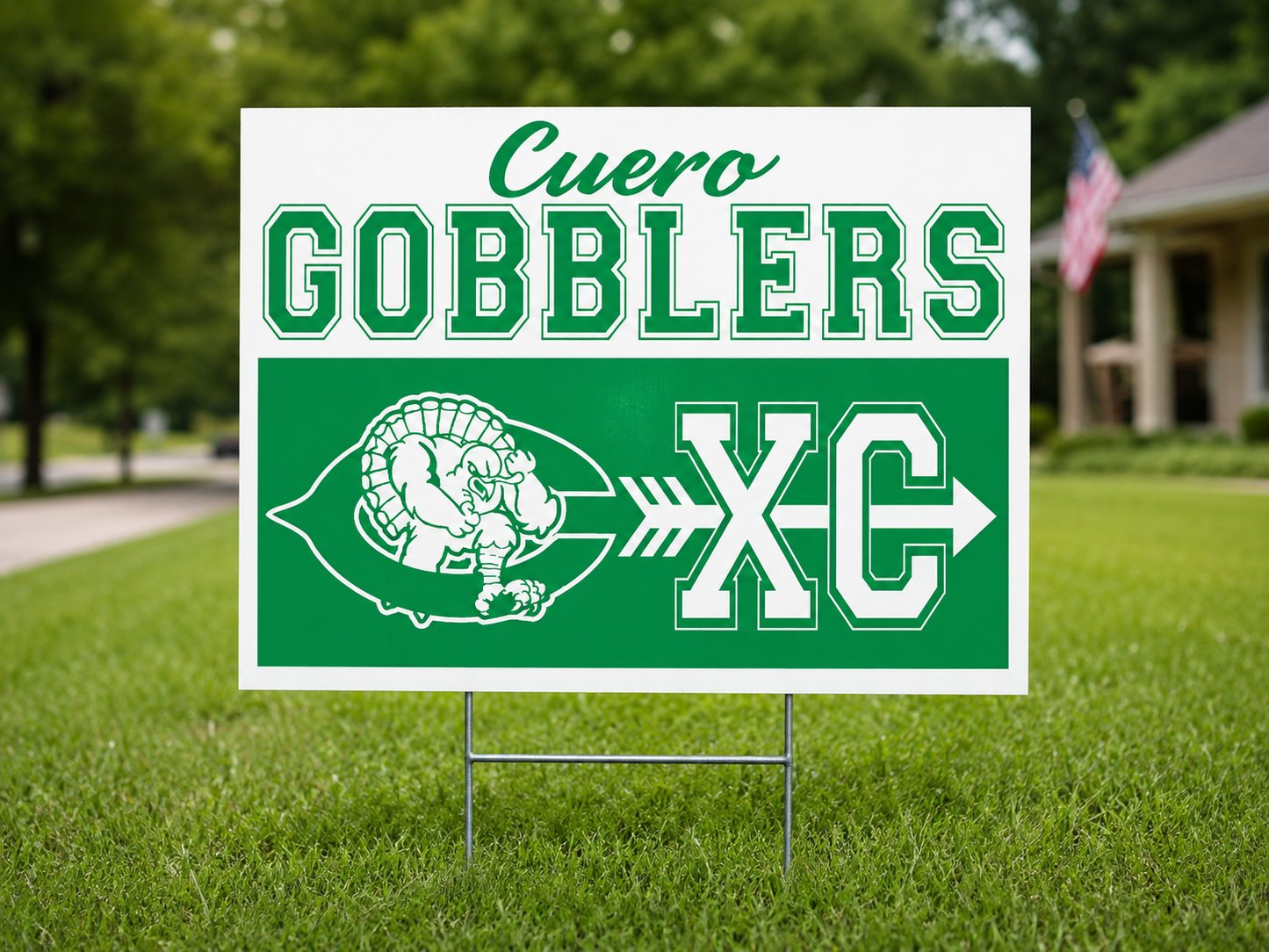 Cuero Gobbler Cross Country Yard Sign